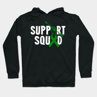 Support Squad Liver Cancer Awareness carcinoma green Ribbon Hoodie